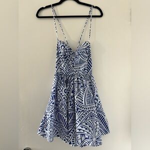 American Apparel Blue Patterned Dress Size XS